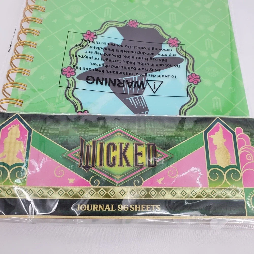Wicked Journal Spiral Bound Green Elphaba Bookmark Sections 96 Pages 8